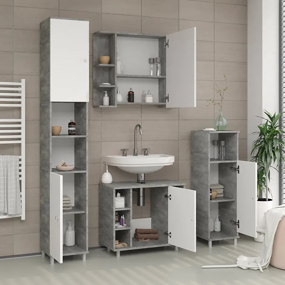 Vicco Armoire de toilette Béton 79.6x64cm