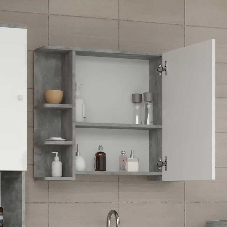 Vicco Armoire de toilette Béton 79.6x64cm