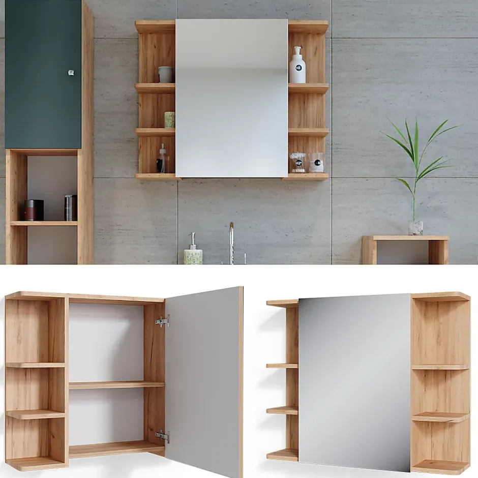 Vicco Armoire de toilette Chêne 79.6x64cm