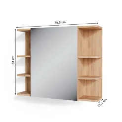 Vicco Armoire de toilette Chêne 79.6x64cm