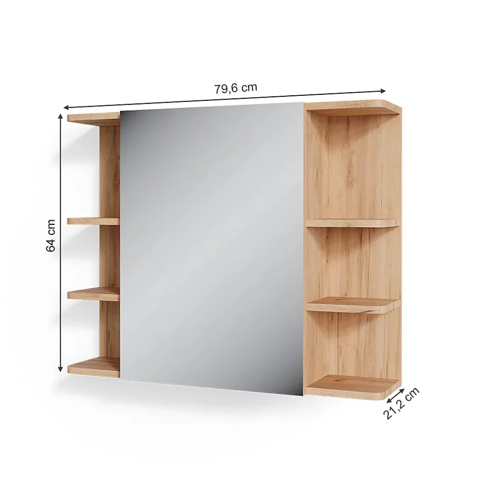 Vicco Armoire de toilette Chêne 79.6x64cm