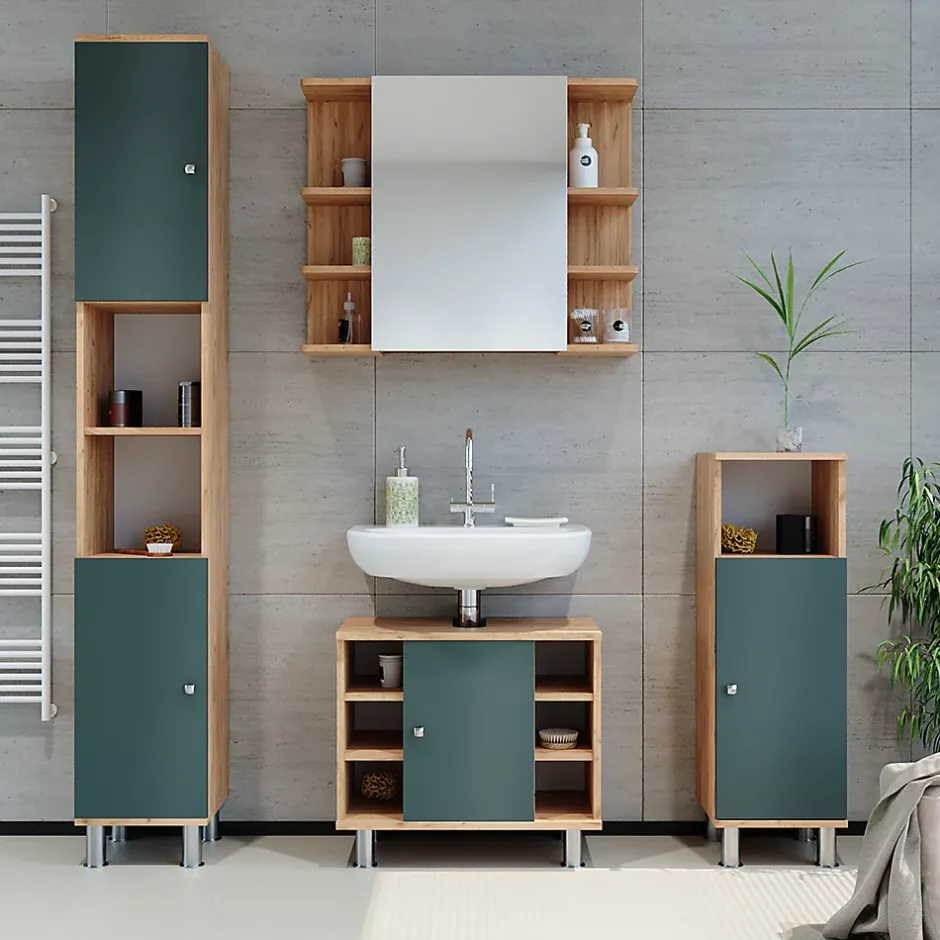 Vicco Armoire de toilette Chêne 79.6x64cm