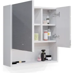 Vicco Armoire de toilette Blanc Haute brillance 16.9x55cm