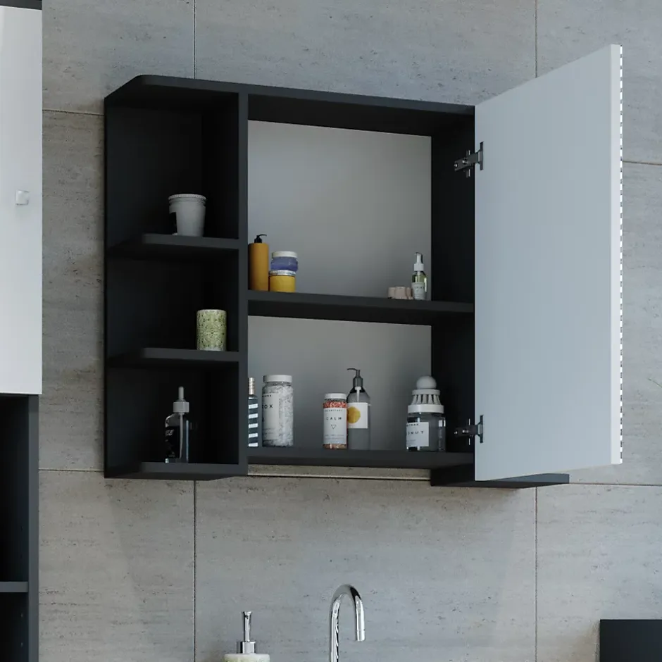 Vicco Armoire de toilette Anthracite 79.6x64cm
