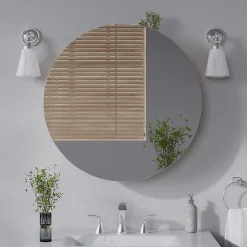 Vicco Armoire de toilette Anthracite 70x70cm avec 2 compartiments