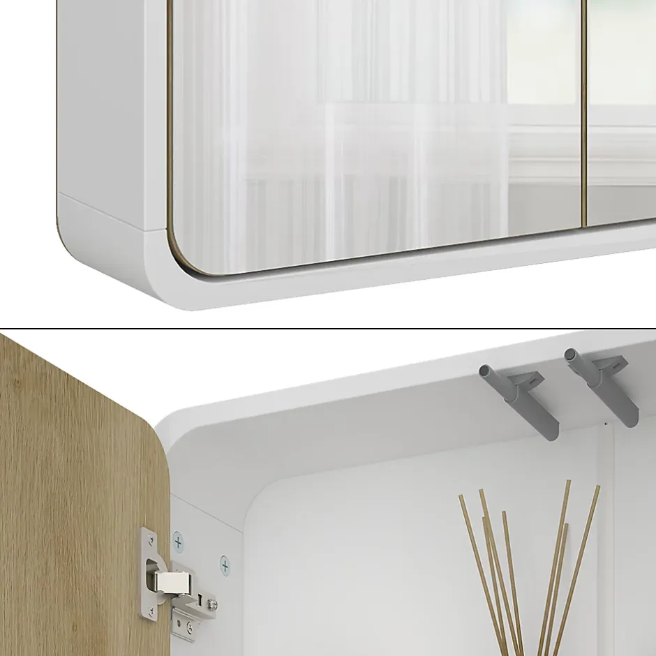 Vicco armoire de toilette blanc/chêne 60x60cm* Armoire De Toilette