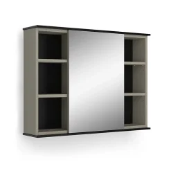 Vicco Armoire de toilette Grège 80x60cm avec miroir