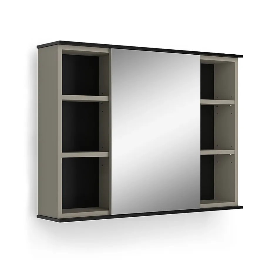 Vicco Armoire de toilette Grège 80x60cm avec miroir