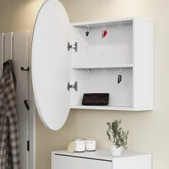 Vicco Armoire de toilette Blanc 70x70cm avec 2 compartiments