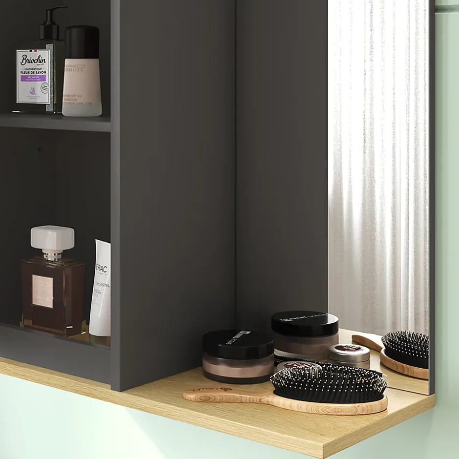Vicco armoire de toilette Anthracite 60x63cm* Armoire De Toilette