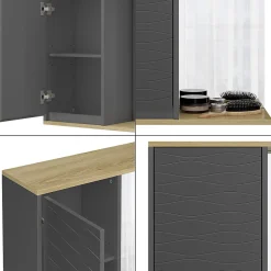 Vicco armoire de toilette Anthracite 60x63cm* Armoire De Toilette