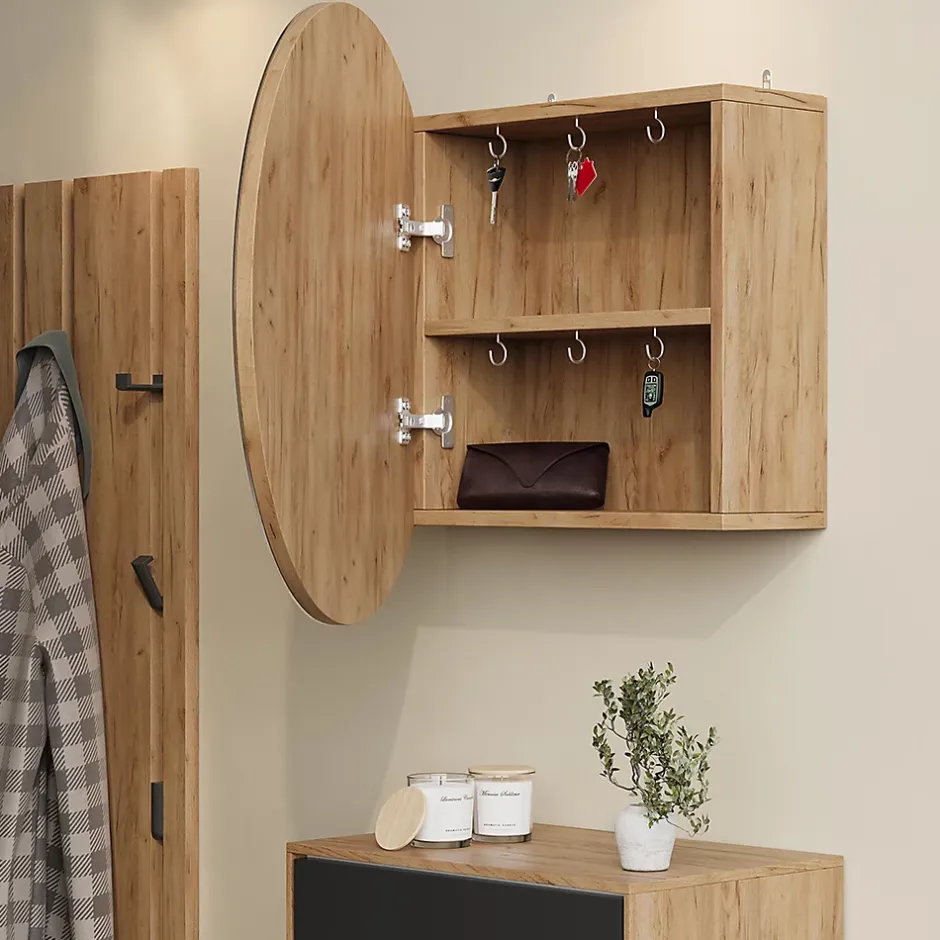 Vicco Armoire de toilette Chêne de force doré 60x60cm avec 2 compartiments* Armoire De Toilette