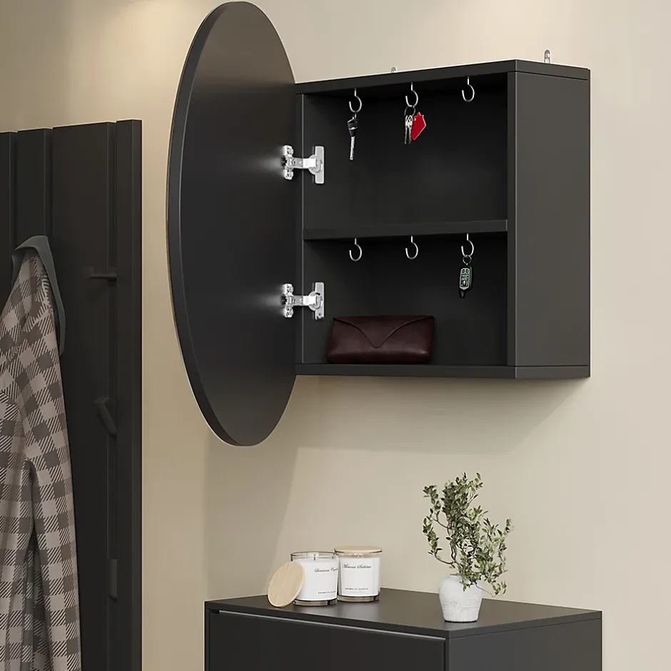 Vicco Armoire de toilette Anthracite 60x60cm avec 2 compartiments* Armoire De Toilette