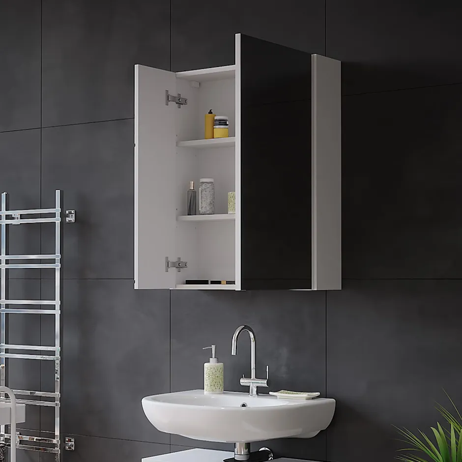 Vicco Armoire de toilette Blanc Haute brillance 60x75cm
