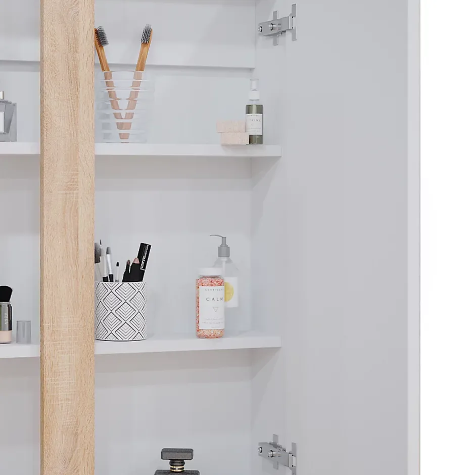Vicco Armoire de toilette Blanc 70.4x84cm avec 2 portes* Armoire De Toilette