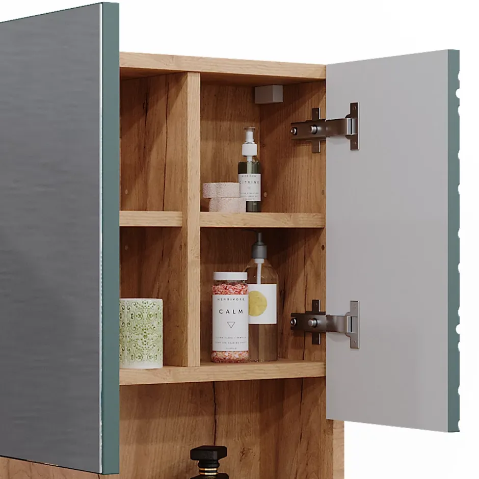 Vicco Armoire de toilette Vert/force de lor Chêne 54x55cm* Armoire De Toilette