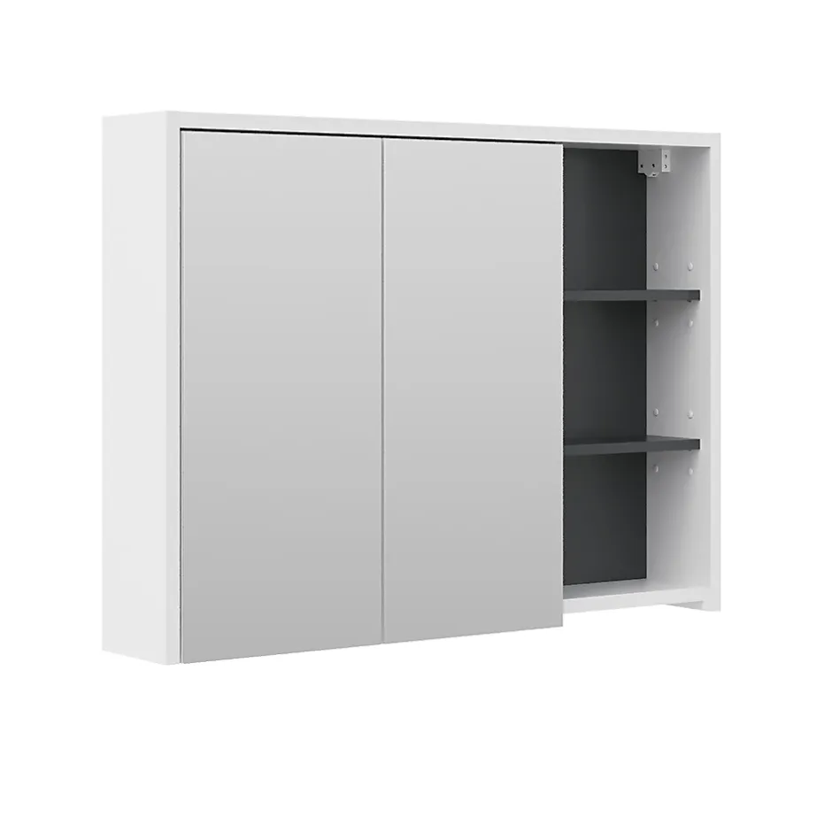Vicco Armoire de toilette blanc/anthracite 18x75cm* Armoire De Toilette