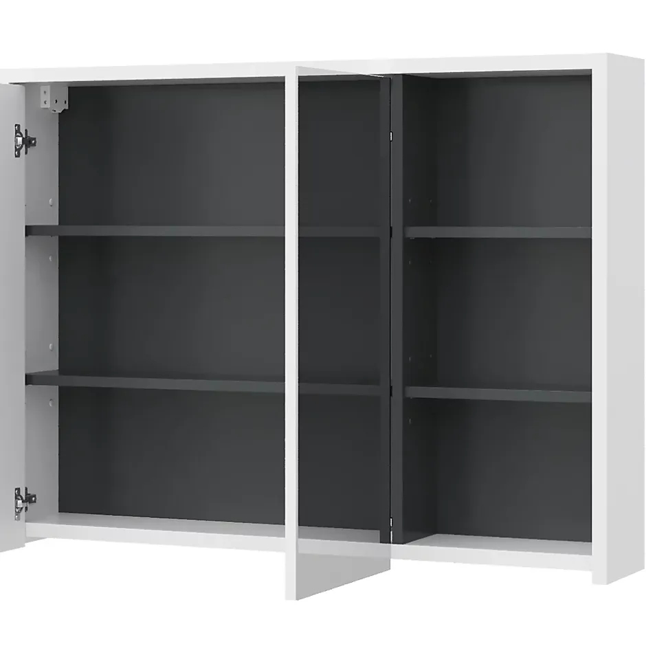 Vicco Armoire de toilette blanc/anthracite 18x75cm* Armoire De Toilette