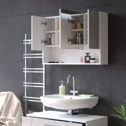 Vicco Armoire de toilette Blanc Haute brillance 80.1x55cm
