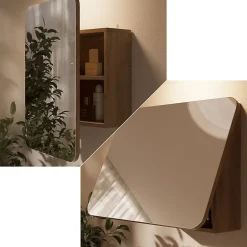 Vicco Armoire de toilette Chêne de force doré 65x50cm avec des étagères* Armoire De Toilette