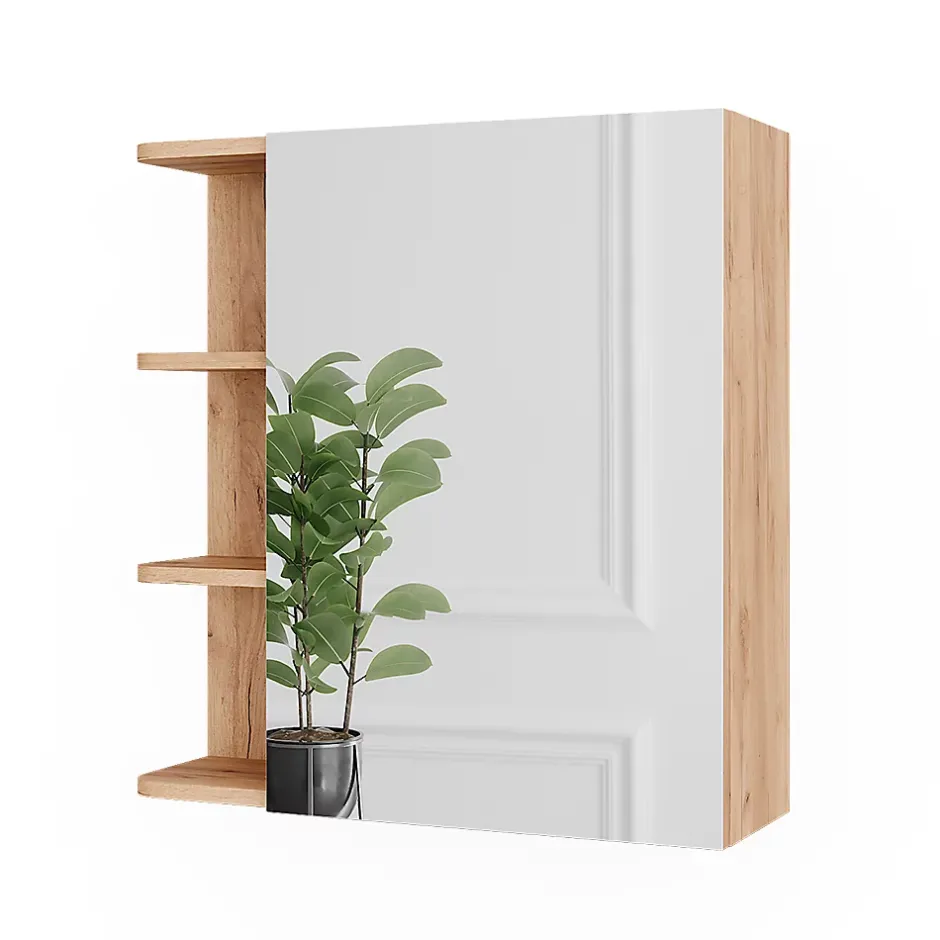Vicco Armoire de toilette Chêne de force doré 62x64cm