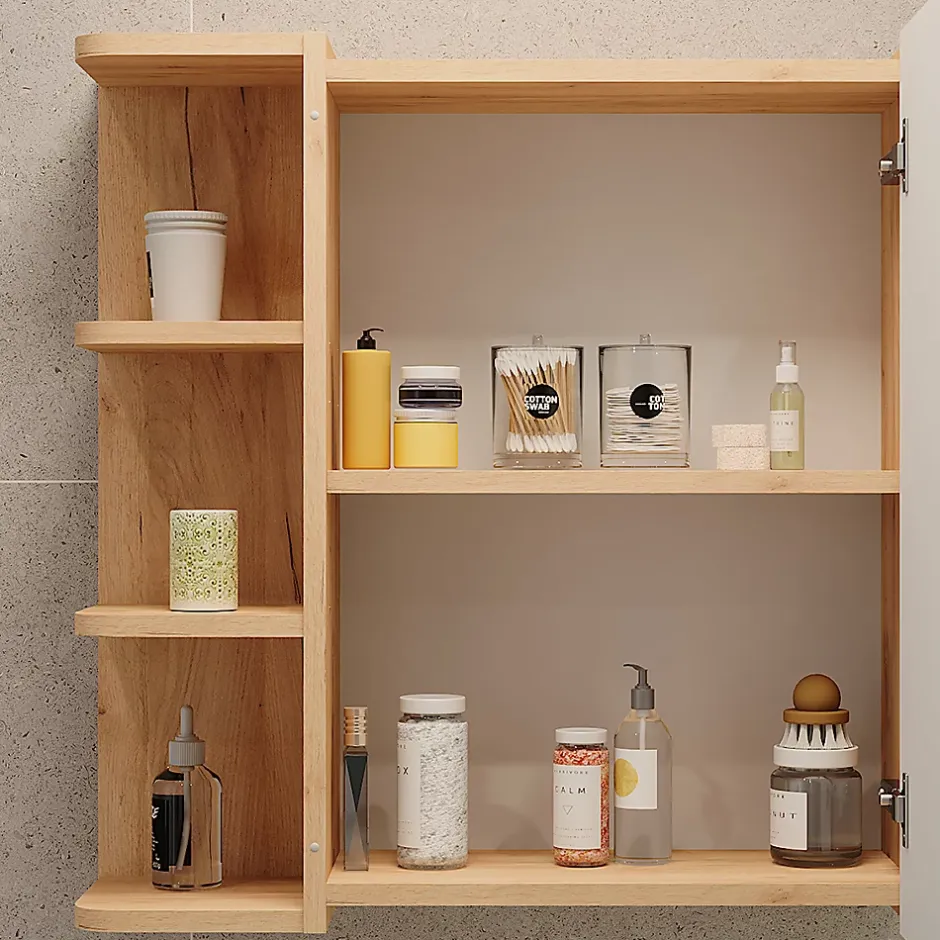 Vicco Armoire de toilette Chêne de force doré 62x64cm