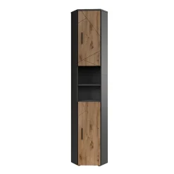 Vicco Armoire haute Anthracite/Artisan 33x192cm avec 2 portes