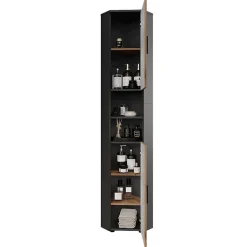 Vicco Armoire haute Anthracite/Artisan 33x192cm avec 2 portes