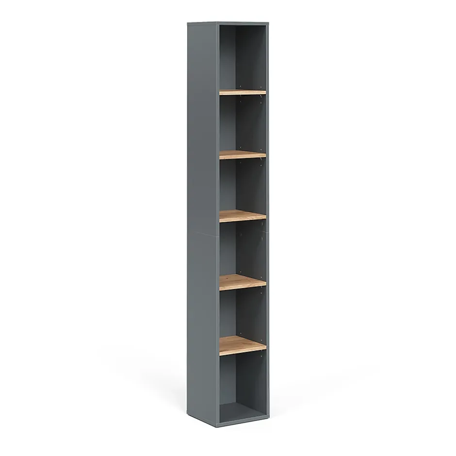 Vicco Armoire haute Anthracite/chêne doré 30x188.6cm