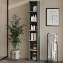 Vicco Armoire haute Anthracite/chêne doré 30x188.6cm