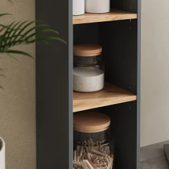 Vicco Armoire haute Anthracite/chêne doré 30x188.6cm