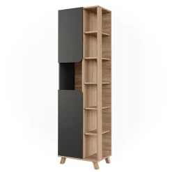 Vicco Armoire haute Sonoma/Anthracite 50x175cm avec 2 portes