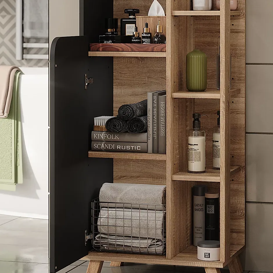 Vicco Armoire haute Sonoma/Anthracite 50x175cm avec 2 portes