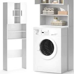 Vicco Armoire machine à laver Blanc 64x190cm