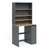 Vicco Armoire machine à laver Anthracite/chêne doré 93.6x88.2cm 2 pièces avec placard et étagère* Meuble Wc