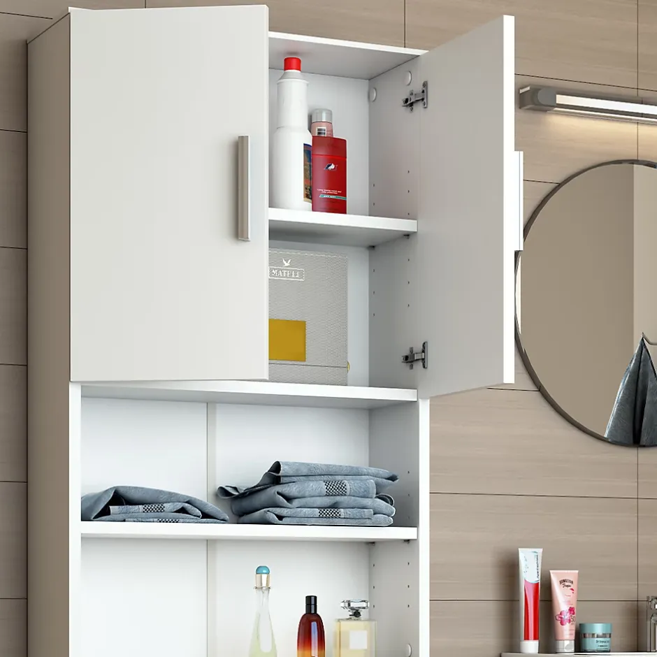 Vicco Armoire machine à laver Blanc 64x190cm