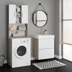 Vicco Armoire machine à laver Sonoma 64x190cm