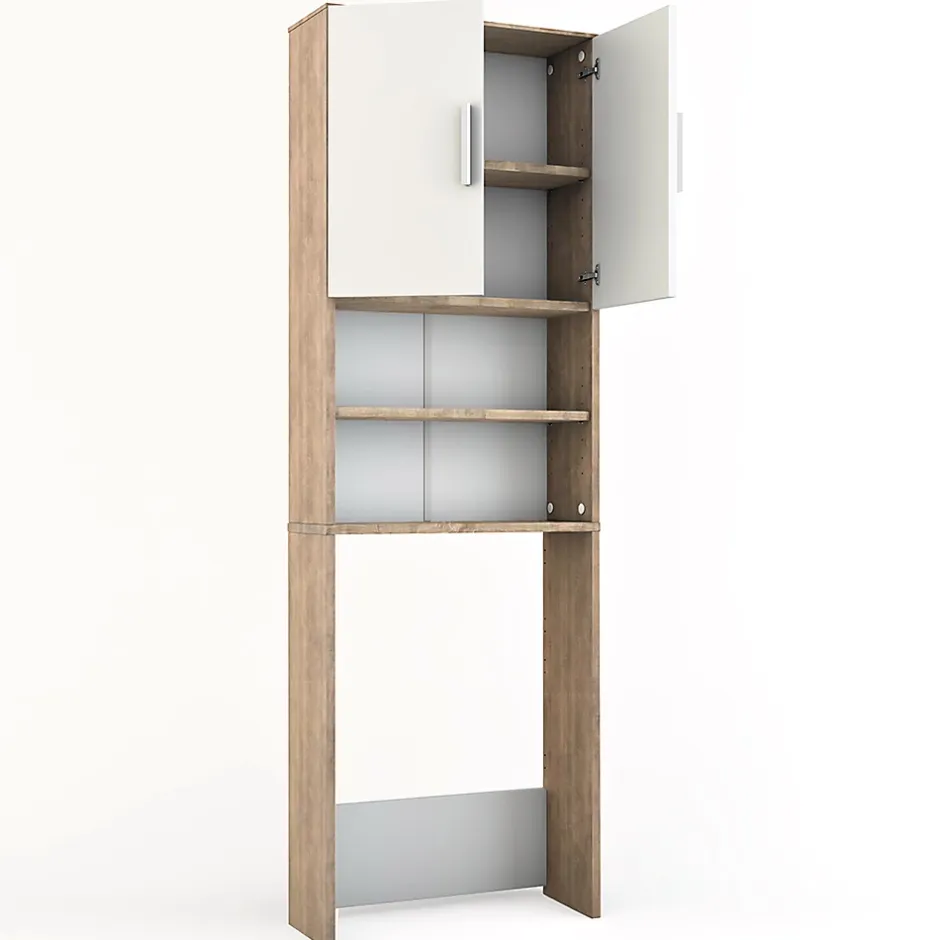 Vicco Armoire machine à laver Blanc/Sonoma 64x190cm