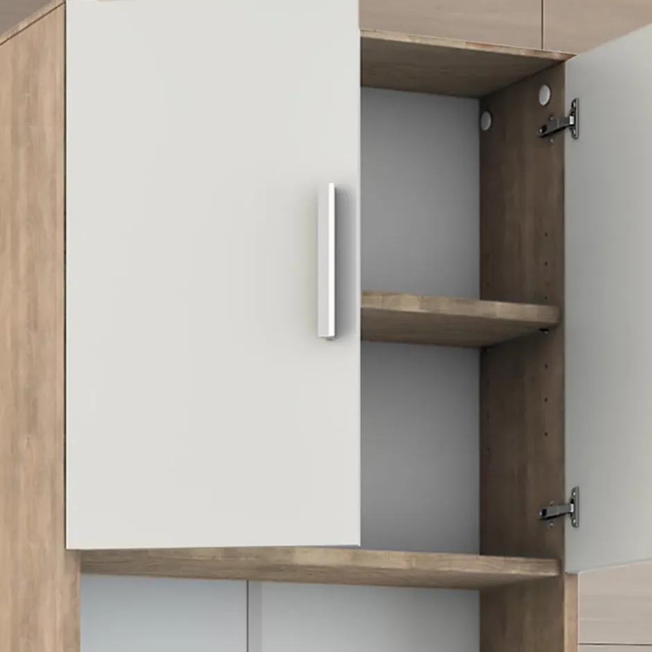 Vicco Armoire machine à laver Blanc/Sonoma 64x190cm