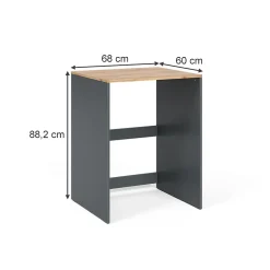 Vicco Armoire machine à laver Anthracite/chêne doré 68x88.2cm* Meuble Wc