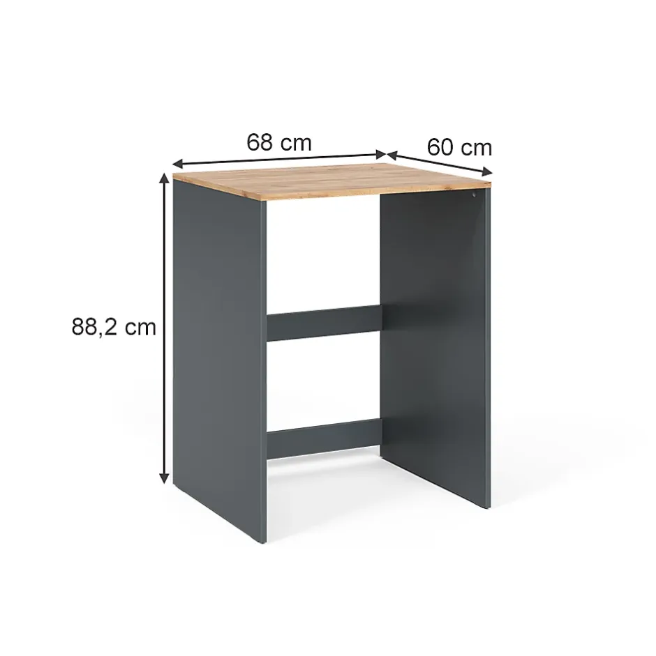 Vicco Armoire machine à laver Anthracite/chêne doré 68x88.2cm* Meuble Wc