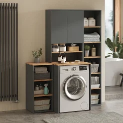 Vicco Armoire machine à laver Anthracite/chêne doré 68x88.2cm* Meuble Wc