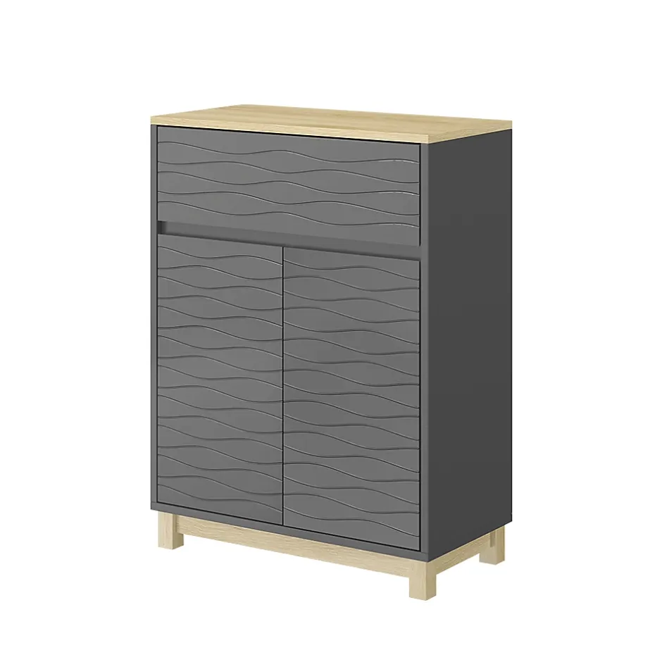 Vicco Armoire Midisch Anthracite 60x80cm avec tiroir* Armoire De Salle De Bains