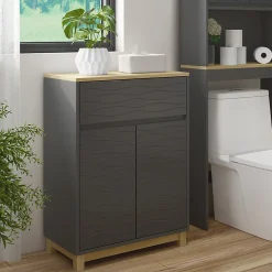 Vicco Armoire Midisch Anthracite 60x80cm avec tiroir* Armoire De Salle De Bains