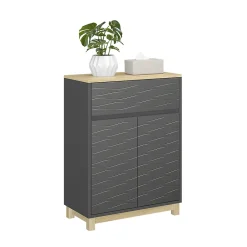 Vicco Armoire Midisch Anthracite 60x80cm avec tiroir* Armoire De Salle De Bains