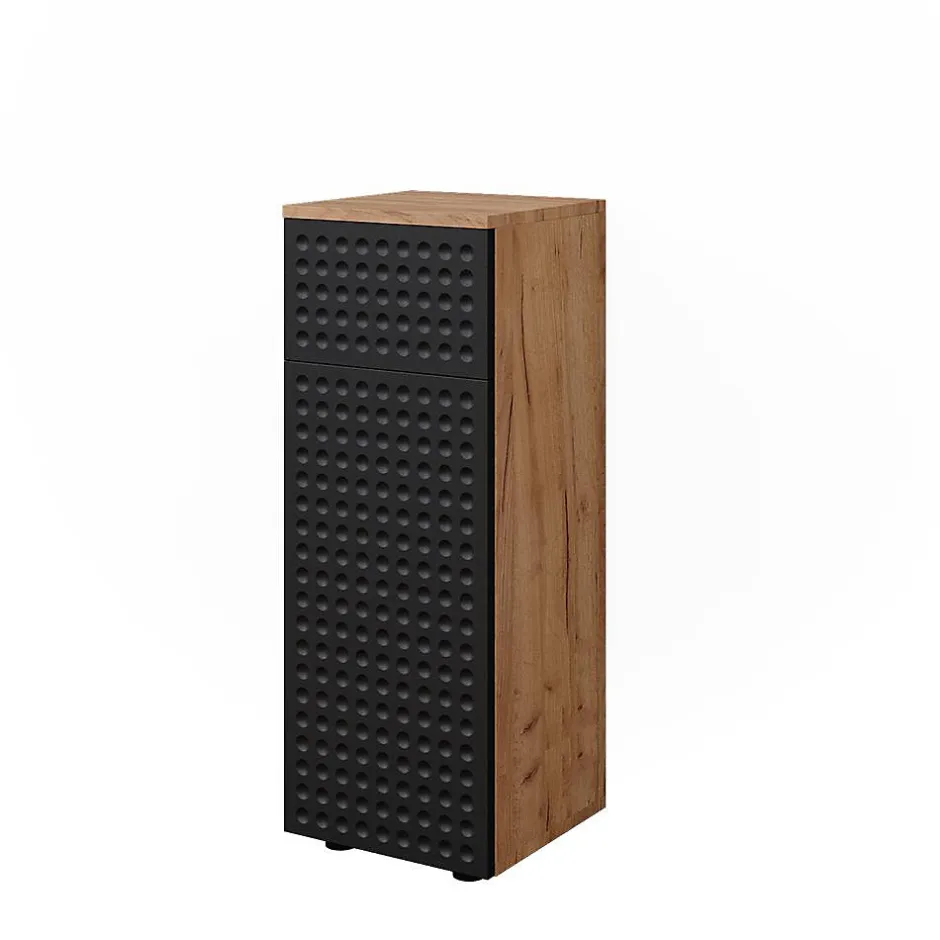 Vicco Armoire midisch Anthracite à pois 30x81cm avec 1 tiroir, 2 compartiments, salle de bain* Armoire De Salle De Bains