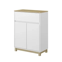 Vicco Armoire Midisch Blanc 60x80cm avec tiroir* Armoire De Salle De Bains
