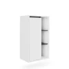 Vicco Armoire Midischrank blanc/gris 50x86cm avec des étagères ouvertes* Armoire De Salle De Bains
