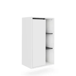Vicco Armoire Midischrank blanc/gris 50x86cm avec des étagères ouvertes* Armoire De Salle De Bains