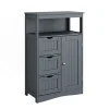 Vicco Armoire Midischrank Gris 56x86.5cm* Armoire De Salle De Bains